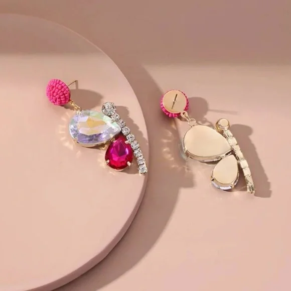 Glamorous Gemstone Drop Earrings - Picture 3 of 6